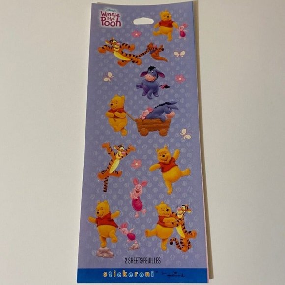 Vintage 1990s Hallmark Stickeroni Winnie The Pooh & Friends Sticker Sheet - Picture 1 of 4